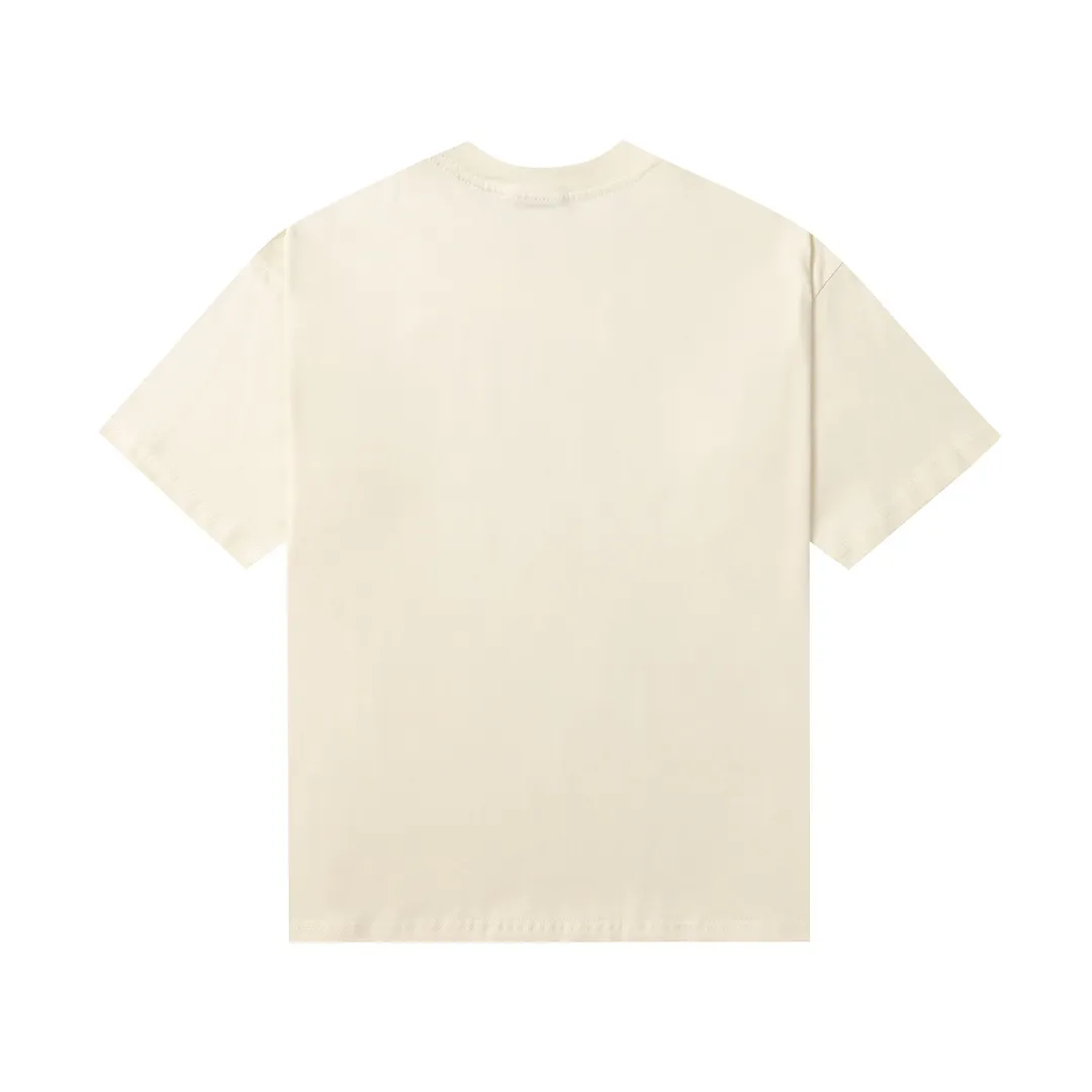 Saint Michael series retro trendy round neck short sleeves Model number: 3180P116 Color: apricot Code number: S M L XL